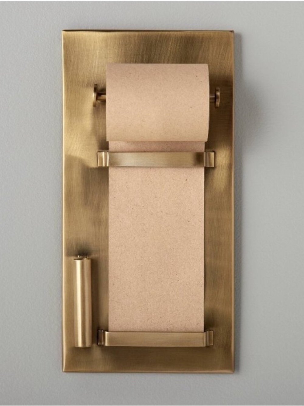 Hearth & Hand with Magnolia Brass Hanging Brushed Metal Paper Roll NEW